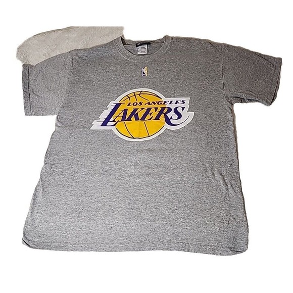 NBA Los Angeles Lakers Basketball Team Logo‎ Graphic YELLOW PURPLE Mens Medium - Picture 1 of 6